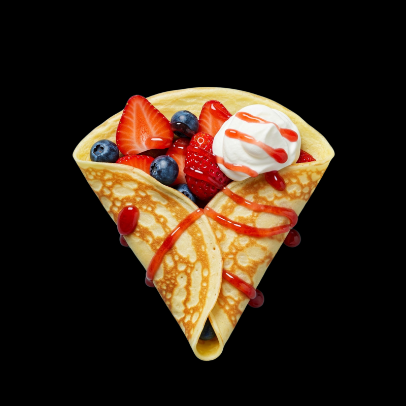 Cream and Berries Crepe