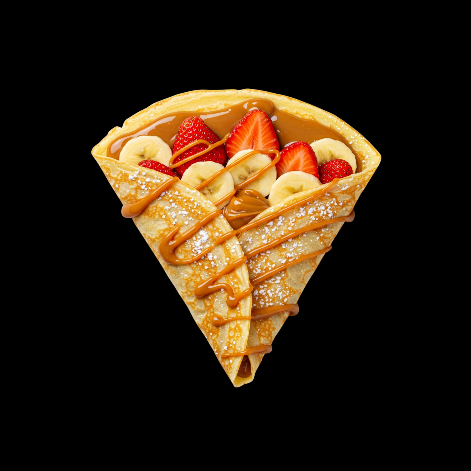 Banana Strawberry Dulce de Leche Crepe