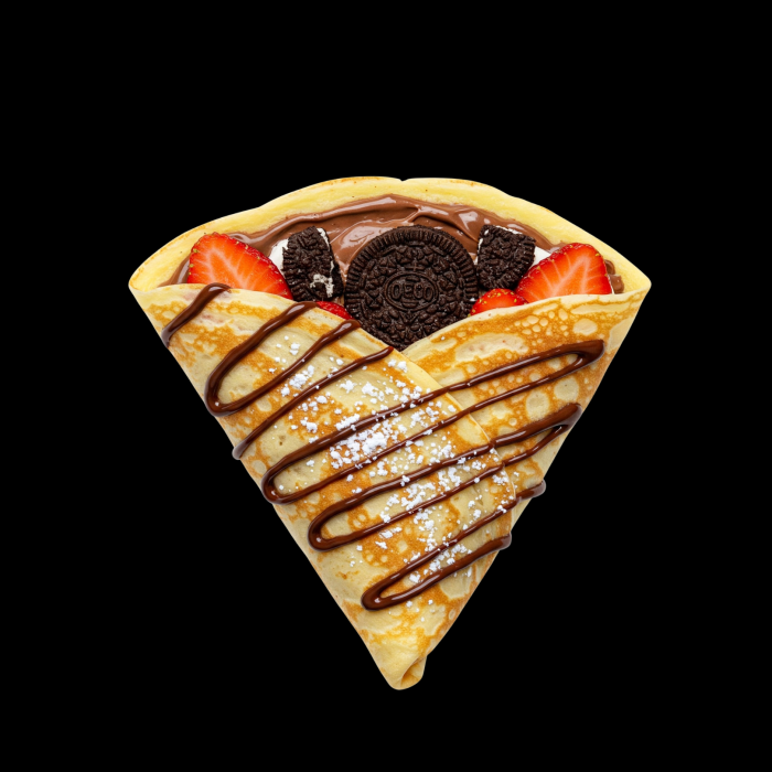 OREO STRAWBERRY AND NUTELLA CREPE